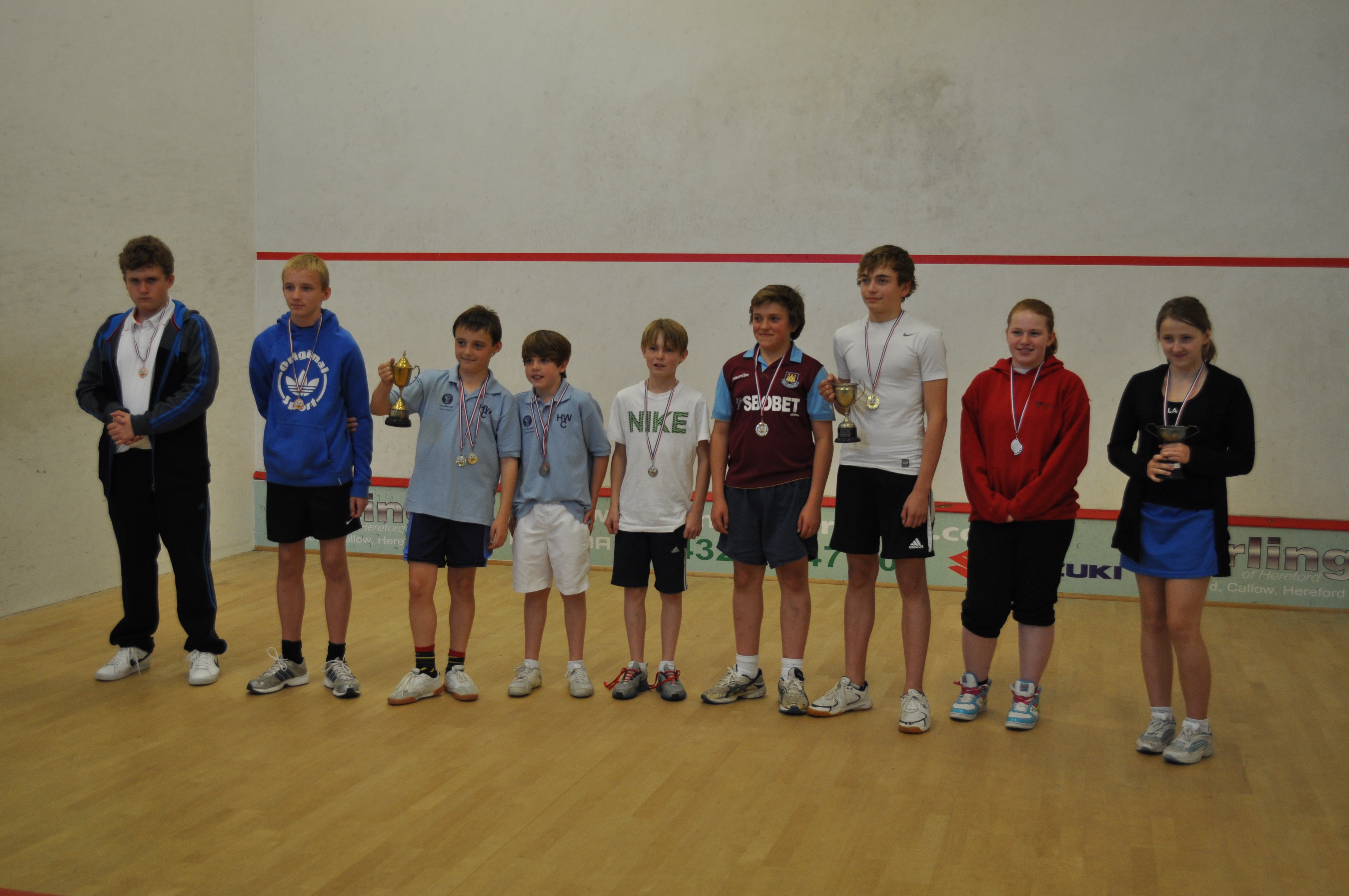 Finalists from the 2012 Junior County Closed competition, sponsored by Dunlop.