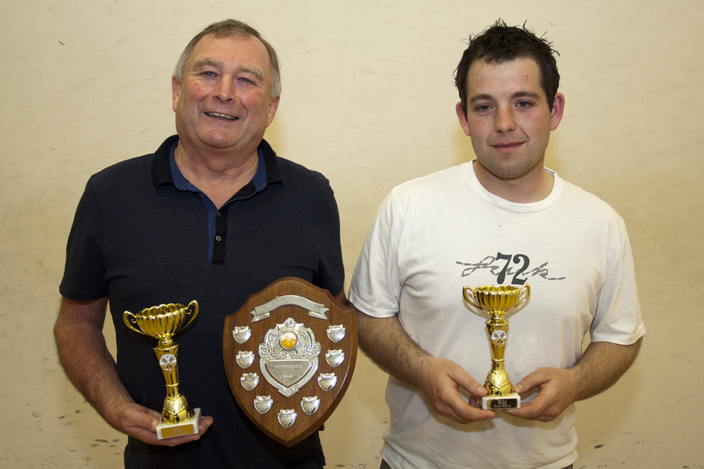 Representatives of the league winners, DPM: Team Captain, Graham Bolton and Steve Rocke