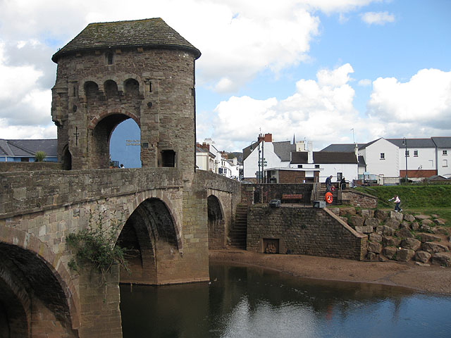 The 13th Century gateway over the river Monnow at Monmouth