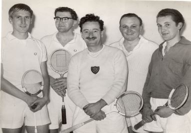 Opening of the two squash courts at Whitecross in November 1964